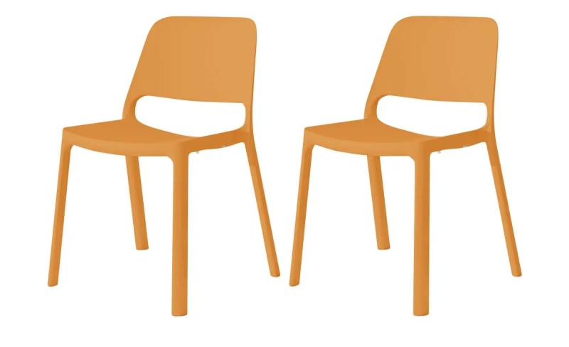2er Set Stapelstuhl  MyNuke ¦ orange ¦ Maße (cm): B: 55 H: 82 T: 51.0 Stühle > Küchenstühle > Küchenstühle ohne Armlehnen - Höffner