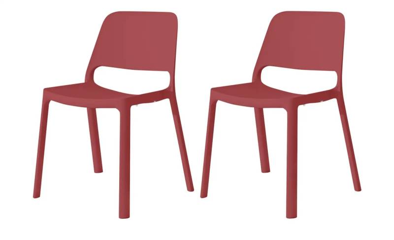 2er Set Stapelstuhl  MyNuke ¦ rot ¦ Maße (cm): B: 55 H: 82 T: 51.0 Stühle > Küchenstühle > Küchenstühle ohne Armlehnen - Höffner