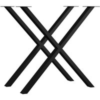 2er Set X-Metallfüße Schwarz
