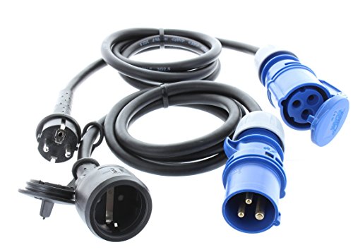 2er Spar-Set Campingstromadapter 16A CEE - Schuko 230V Stromverteiler Campingadapter Stromadapter Camping Caravan Stromadapter Adapter 2er Spar-Set Campingstromadapter 16A CEE - Schuko 230V Stromverteiler Campingadapter Stromadapter Camping Caravan Stromadapter Adapter von BTEC
