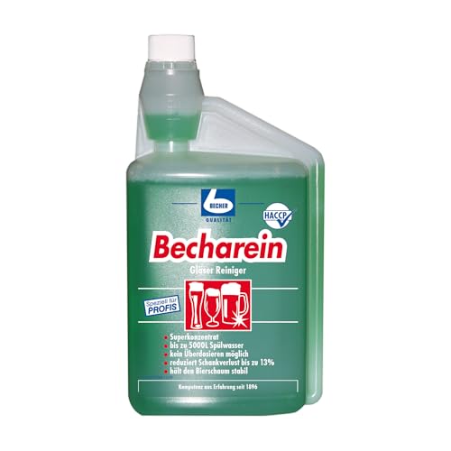 2x Dr. Becher Becharein Gläser Reiniger Dosierkammerflasche 1 Liter von DR.BECHER