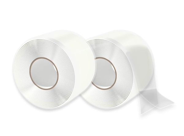 2x Silikonband selbstverschweißend transparent 3m x 38mm