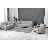 3-Sitzer Sofa inkl. Zierkissen ca. 210x82x82 cm  Grau