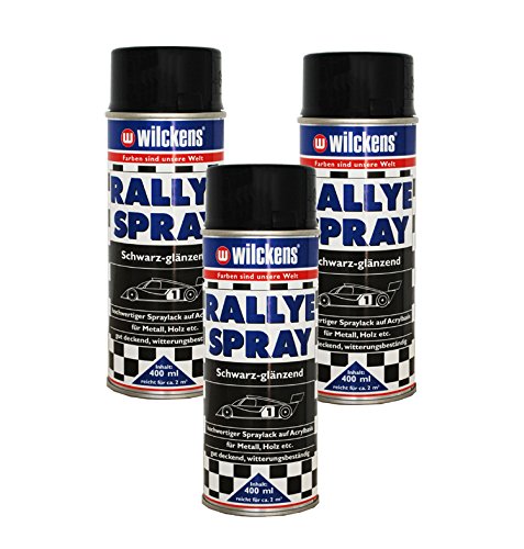 3 x Wilckens Spraydose Rallye Spray Lack schwarz glänzend a 400ml 0,99 EUR=100ml 3 x Wilckens Spraydose Rallye Spray Lack schwarz glänzend a 400ml 0,99 EUR=100ml von Wilckens