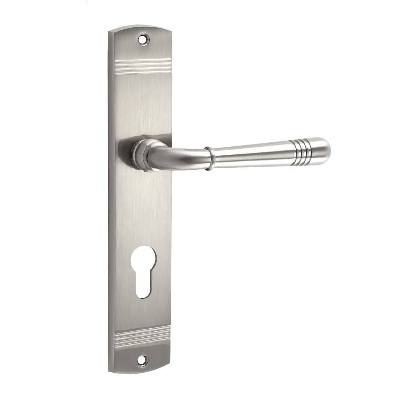 322.0068.24 Türgriffe mit PZ-Langschild Jugendstil Zamak Nickel matt für Profilz...