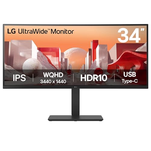 LG ELECTRONICS Monitor PC 86,4 cm [34] 3440 x 1440 Pixel UltraWide Quad HD LCD Nero (34BA75QE-B 34IN IPS CURVED WQHD - [3440X1440] 21:9 5MS 1000:1 HDMI) von LG