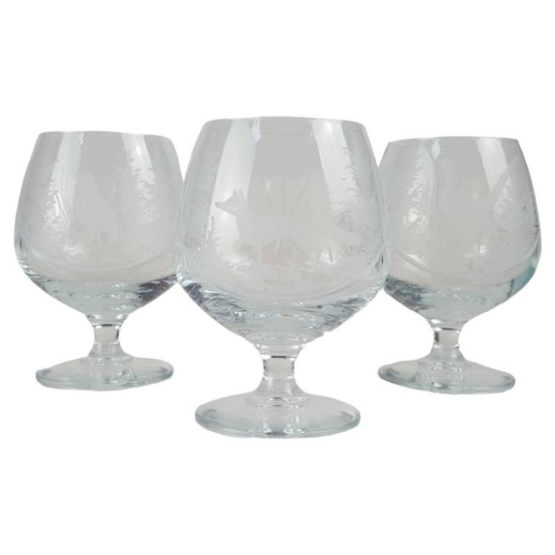 3er Set Cognacglas Transparent gebraucht - neuwertig