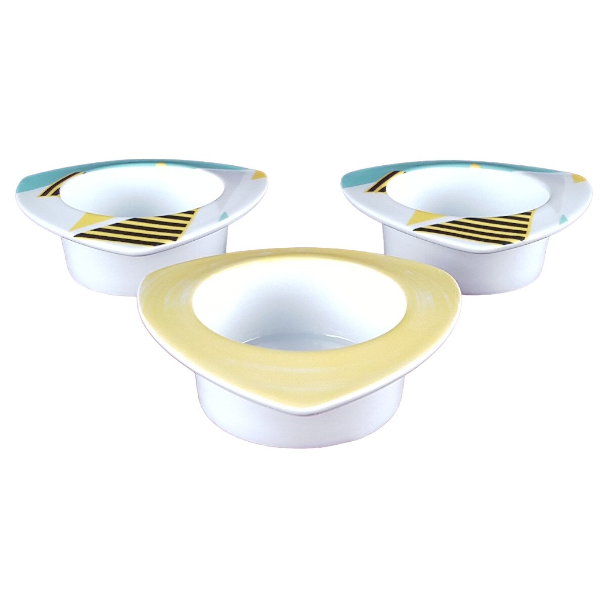 3er Set Porzellan Teelichthalter Tischlicht dreieckige Form edition 1 by SKV 3er Set Porzellan Teelichthalter Tischlicht dreieckige Form edition 1 by SKV