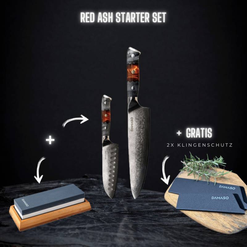 3er-Starter-Set - Red Ash + 2x gratis Klingenschutz