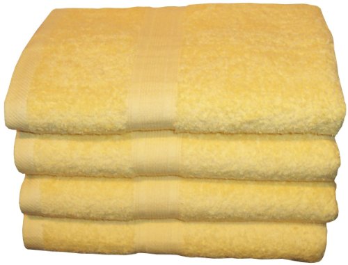 4X Frottee Handtücher 50x100 cm Gelb 100% Baumwolle von NatureMark
