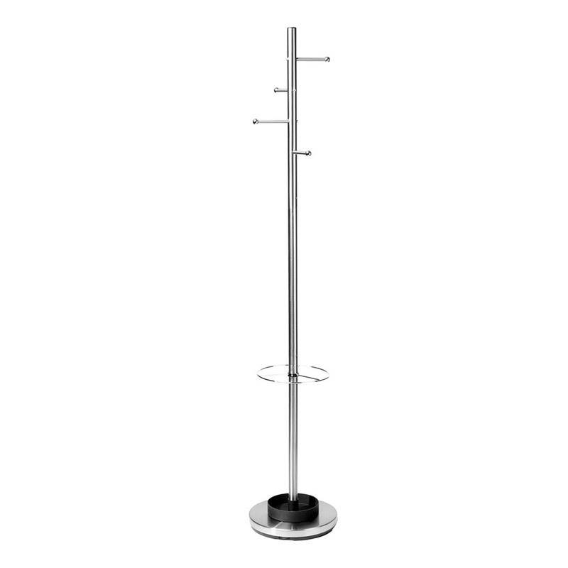 Garderobenstaender wardrobe by reisenthel® mit 4 Haken + Schirmstaender- Edelstahl