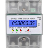 4-Phasen-4-Draht-220/380-V-5-80-A-Stromverbrauchs-kWh-Zähler, DIN-Schienen-Installation, digitaler Stromzähler 4-Phasen-4-Draht-220/380-V-5-80-A-Stromverbrauchs-kWh-Zähler, DIN-Schienen-Installation, digitaler Stromzähler