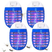 4 Stück Professionelle Elektrische Fliegenklatsche, Elektrische Mückenvernichterlampe Elektrisches Moskitonetz mit UV-Licht, Fliegenvernichter für