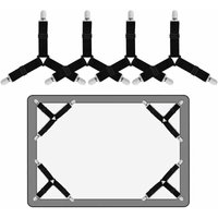 4er-Pack dreieckige elastische Bänder mit Clips für Bettlaken, Matratzenbezüge, Sofakissen 4er-Pack dreieckige elastische Bänder mit Clips für Bettlaken, Matratzenbezüge, Sofakissen