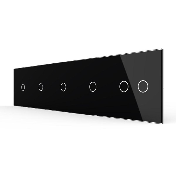 5-fache Blende 5 Touch-Schalter schwarz VL-C7-C1-C1-C1-C1-C2-12 LIVOLO