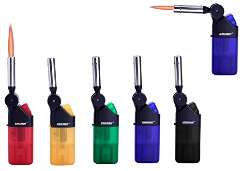 5stk. KONSUMANY Stabfeuerzeug Sturmfeuerzeug Angle mit roter Sturmflamme 12,5cm lang von Feuerzeuge