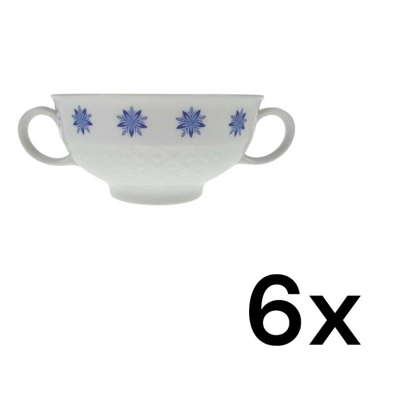 6er Set Suppentasse Suppenbecher Seltmann Weiden Annabell blaue Blume gebraucht - gut