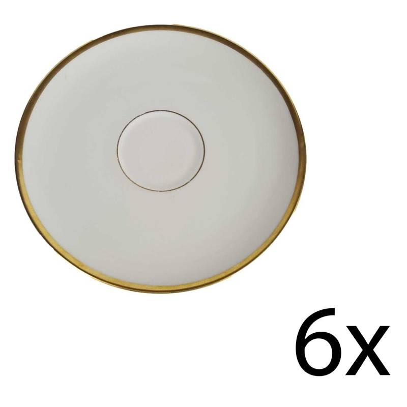 6er Set Untertasse Goldrand Kaiser Porzellan Alka Kunst 2007 Elfenbein Bavaria gebraucht - gut 6er Set Untertasse Goldrand Kaiser Porzellan Alka Kunst 2007 Elfenbein Bavaria gebraucht - gut
