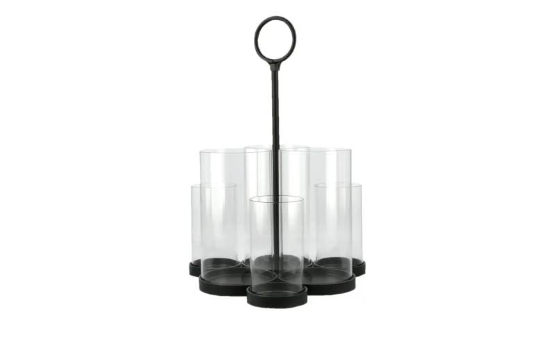 6er Windlicht ¦ schwarz ¦ Metall, Glas  ¦ Maße (cm): H: 36  Ø: 25.8 Accessoires > Laternen & Windlichter - Höffner