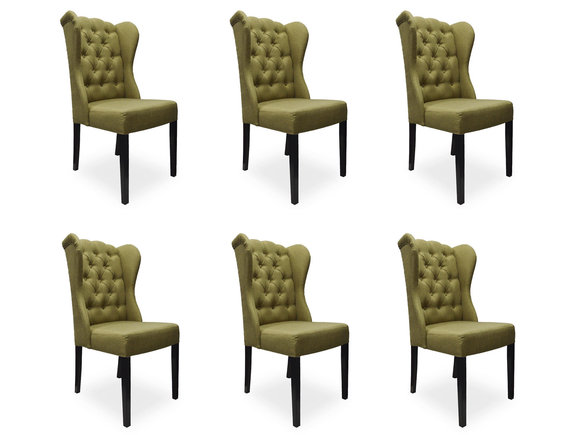 6x Design Polster Sitz Stühle Stuhl Seht Garnitur Sessel Lounge Club Set Jack