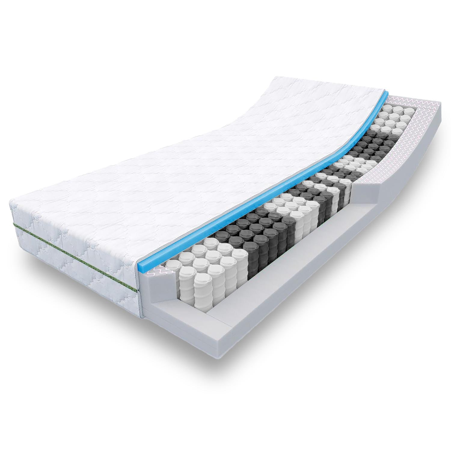 7 Zonen Taschenfederkernmatratze Sleezzz Smart 90 x 190 cm, Höhe 21 cm, Härtegrad H2/H3 7 Zonen Taschenfederkernmatratze Sleezzz Smart 90 x 190 cm, Höhe 21 cm, Härtegrad H2/H3