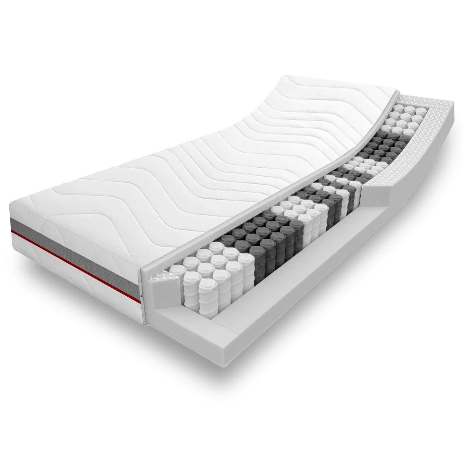 Ergonomische Taschenfederkernmatratze Sleezzz Premium 100 x 200 cm, Höhe 23 cm, Härtegrad H2/H3 Ergonomische Taschenfederkernmatratze Sleezzz Premium 100 x 200 cm, Höhe 23 cm, Härtegrad H2/H3