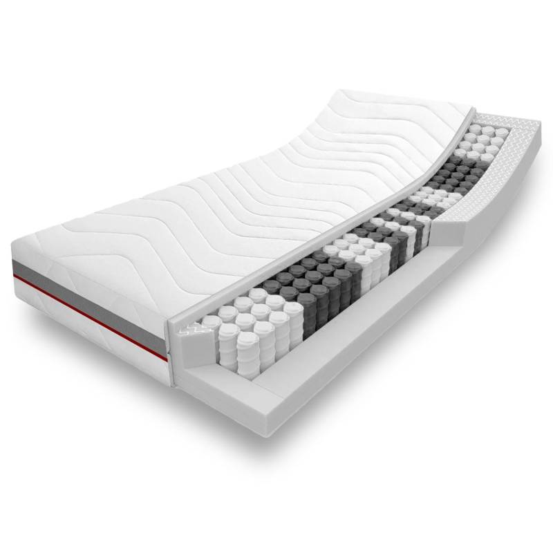 Ergonomische Taschenfederkernmatratze Sleezzz Premium 90 x 200 cm, Höhe 23 cm, Härtegrad H2/H3