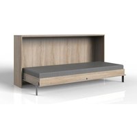 90 x 200 Klappbett horizontal inkl. Lattenrost JUIST von Wimex / Eiche Sägerau NB