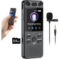 96GB Digitales 110 Std Aufnahmegerät mit Externes Mikrofon, 2,15' Farbbildschirm Voice Audio Recorder, USB-C Diktiergeräte MP3 mit 96GB Digitales 110 Std Aufnahmegerät mit Externes Mikrofon, 2,15' Farbbildschirm Voice Audio Recorder, USB-C Diktiergeräte MP3 mit