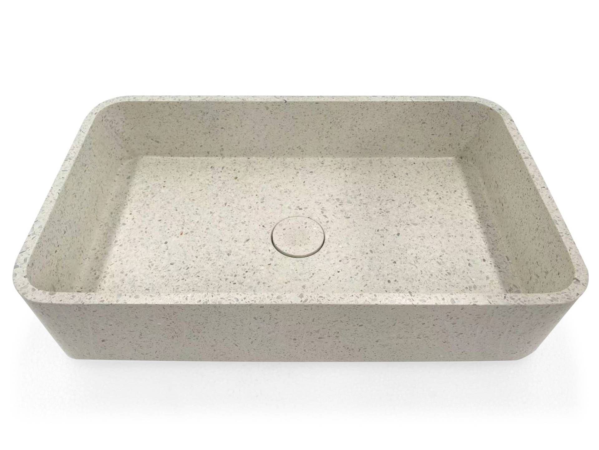 ACCINO Aufsatzwaschbecken, Material Terrazzo von Möbel-Eins