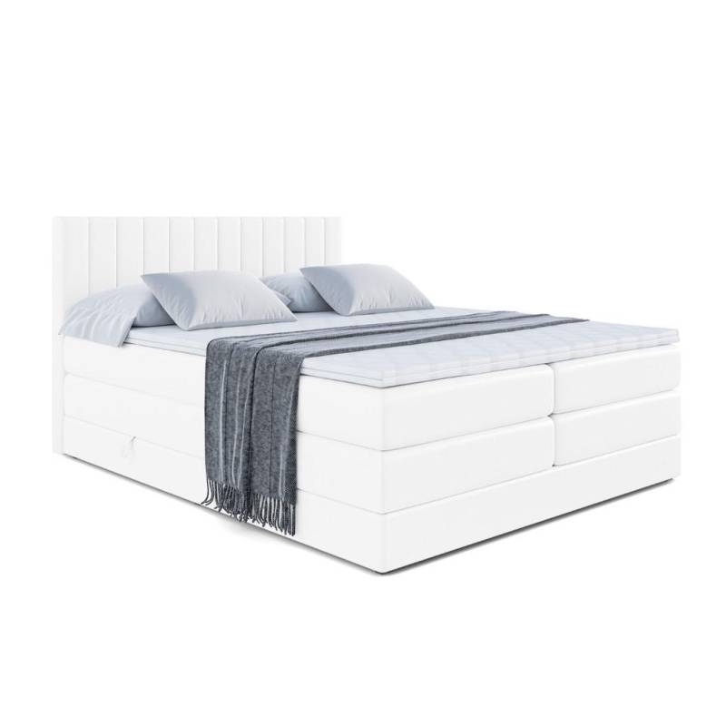 ALTDECOR BOXSPRINGBETT Weiß Hochglanz