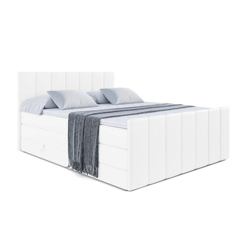 ALTDECOR BOXSPRINGBETT Weiß Hochglanz