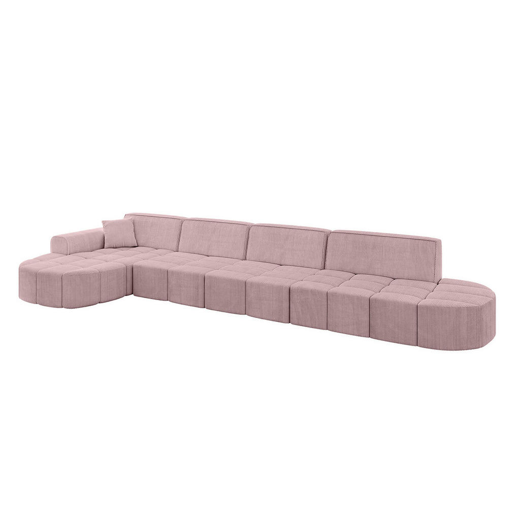 Altdecor Ecksofa, Rosa, Textil, 3-Sitzer, 422x173 cm, Wohnzimmer, Sofas & Couches, Wohnlandschaften, Ecksofas Altdecor Ecksofa, Rosa, Textil, 3-Sitzer, 422x173 cm, Wohnzimmer, Sofas & Couches, Wohnlandschaften, Ecksofas von ALTDECOR