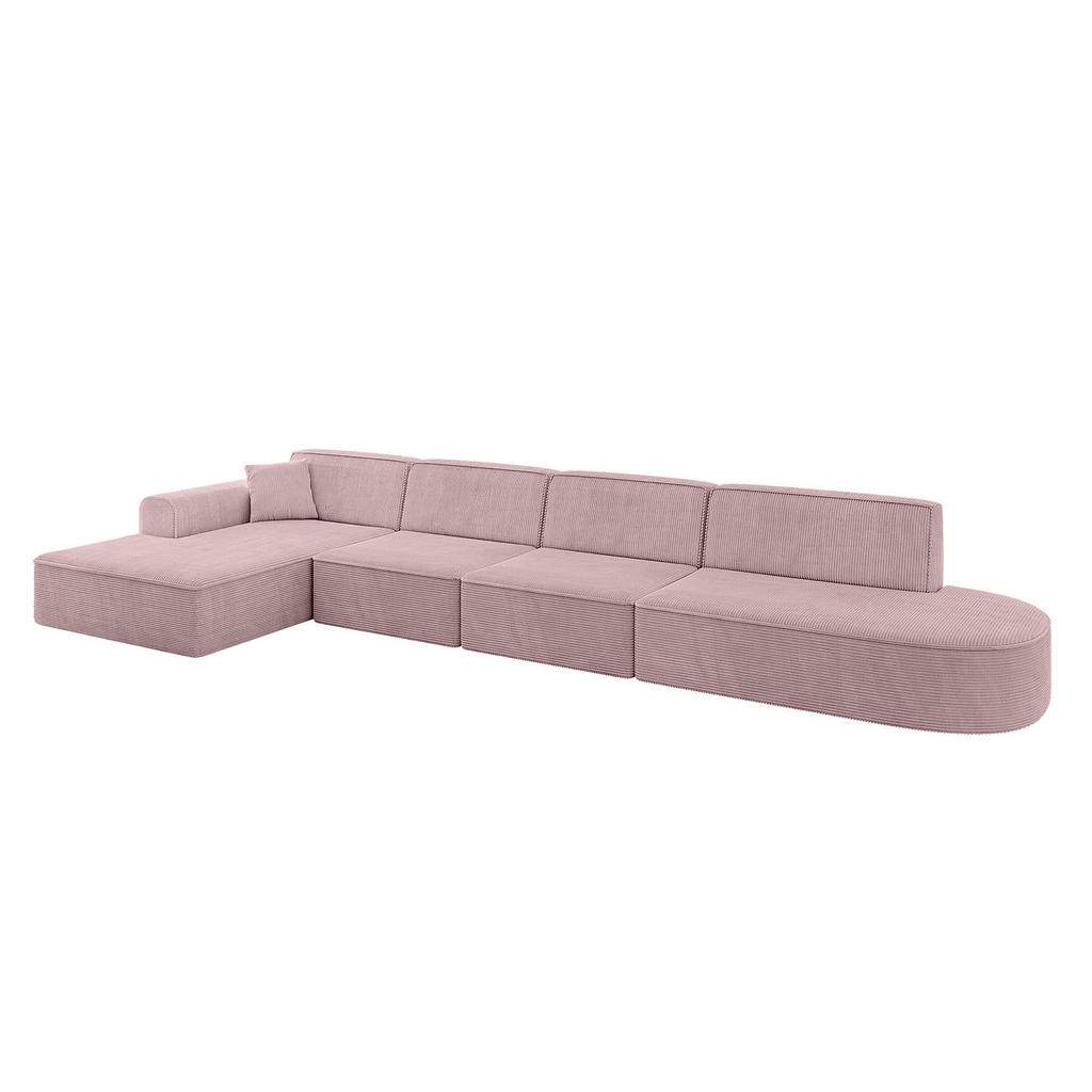 Altdecor Ecksofa, Rosa, Textil, 5-Sitzer, 412x165 cm, Wohnzimmer, Sofas & Couches, Wohnlandschaften, Ecksofas Altdecor Ecksofa, Rosa, Textil, 5-Sitzer, 412x165 cm, Wohnzimmer, Sofas & Couches, Wohnlandschaften, Ecksofas von ALTDECOR
