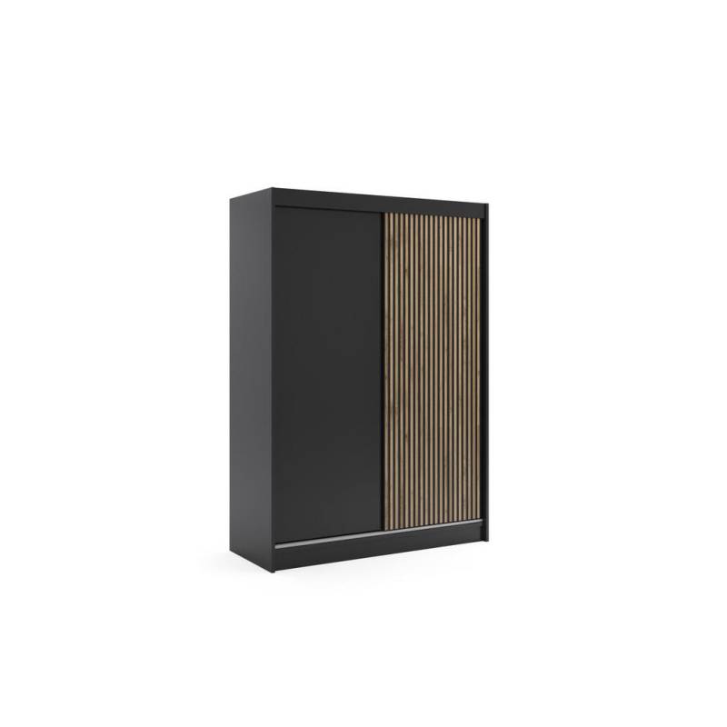ALTDECOR KLEIDERSCHRANK Schwarz, Eiche Wotan