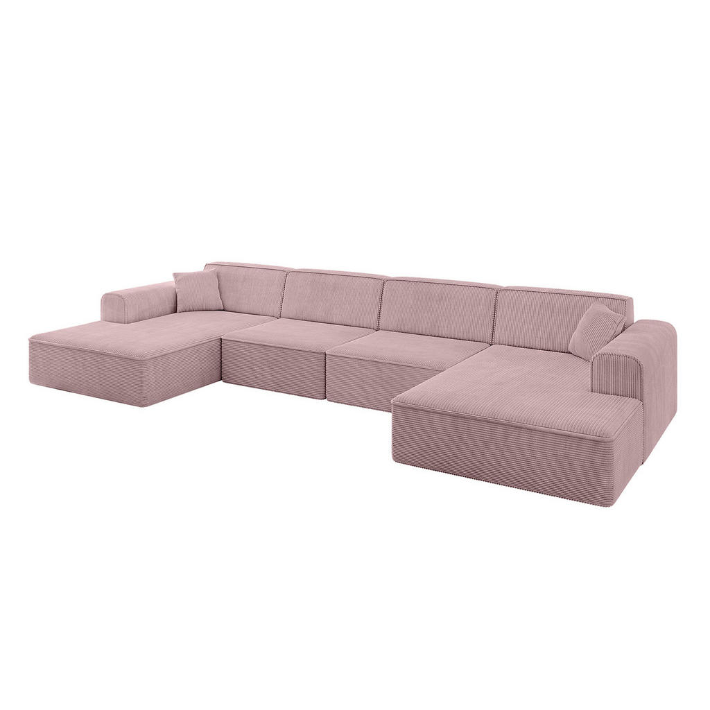 Altdecor Wohnlandschaft, Rosa, Textil, 6-Sitzer, 386x77x165 cm, Wohnzimmer, Sofas & Couches, Wohnlandschaften, Wohnlandschaften in U-Form Altdecor Wohnlandschaft, Rosa, Textil, 6-Sitzer, 386x77x165 cm, Wohnzimmer, Sofas & Couches, Wohnlandschaften, Wohnlandschaften in U-Form von ALTDECOR
