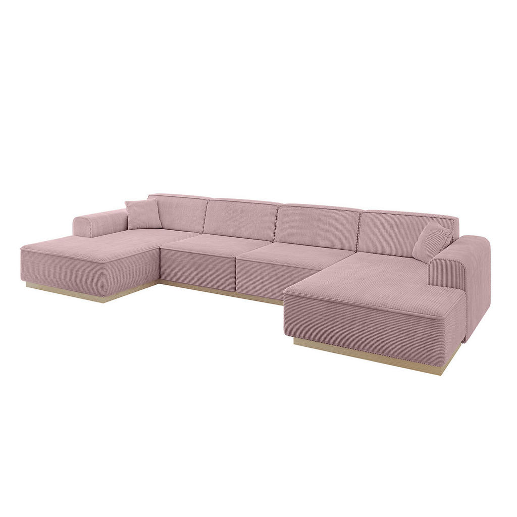 Altdecor Wohnlandschaft, Rosa, Textil, 6-Sitzer, 386x80x165 cm, Wohnzimmer, Sofas & Couches, Wohnlandschaften, Wohnlandschaften in U-Form Altdecor Wohnlandschaft, Rosa, Textil, 6-Sitzer, 386x80x165 cm, Wohnzimmer, Sofas & Couches, Wohnlandschaften, Wohnlandschaften in U-Form von ALTDECOR