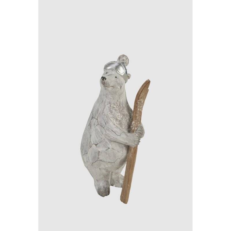 ARTE - Bär - Norbärt - 8x10x19 cm - Weiß/Natur