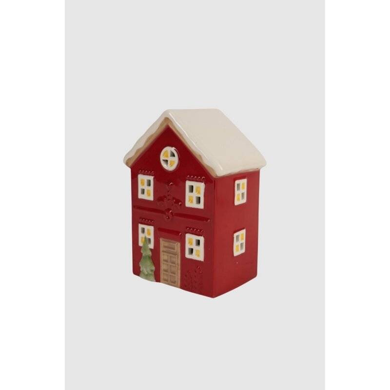 ARTE - Deko-Haus - Kelis - Keramik - 9x6x13 cm - rot
