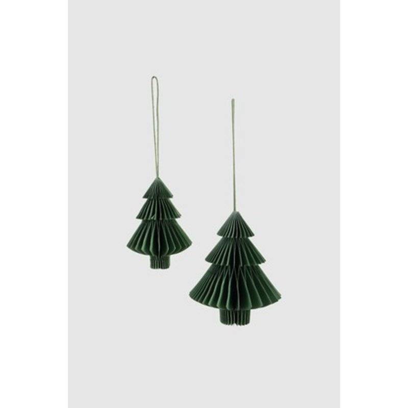 ARTE - Papier-Weihnachtshänger - 8 cm - Tannengrün - S