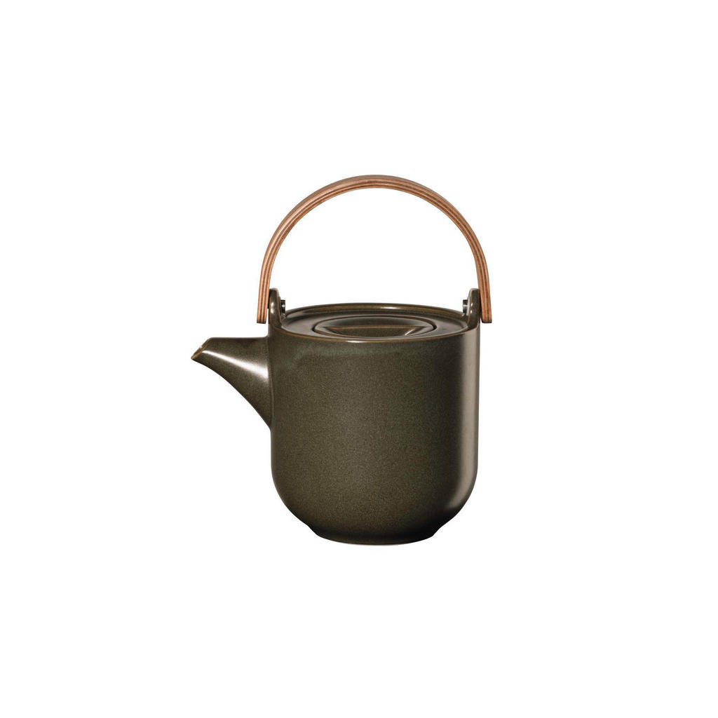 ASA Teekanne Coppa Nori , Dunkelgrün , Holz, Keramik , 600 ml , 10.7x12 cm , Kaffee & Tee, Kannen, Teekannen