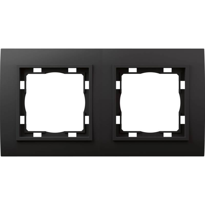Elektromaterial Abdeckrahmen Vilma 2-fach Schwarz Elektromaterial Abdeckrahmen Vilma 2-fach Schwarz von Elektromaterial