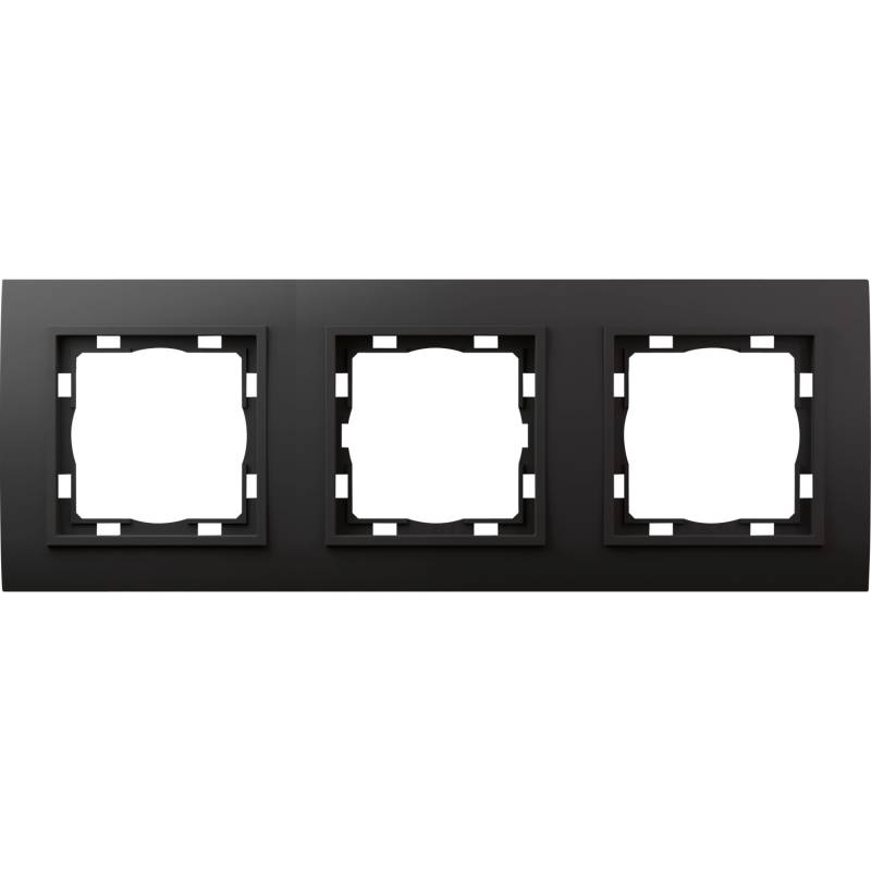 Elektromaterial Abdeckrahmen Vilma 3-fach Schwarz Elektromaterial Abdeckrahmen Vilma 3-fach Schwarz von Elektromaterial