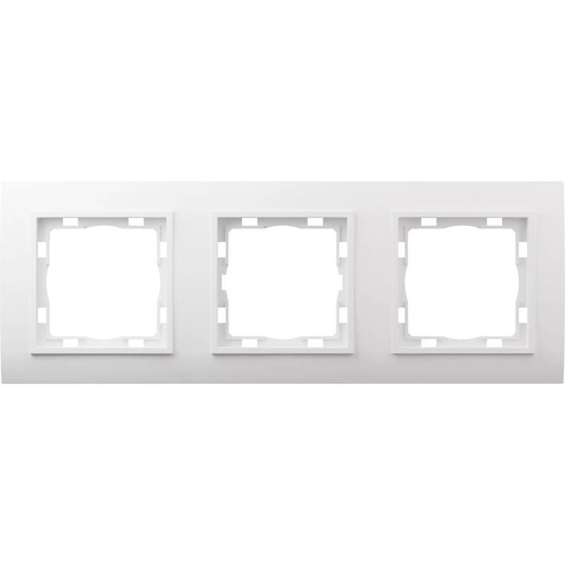 Elektromaterial Abdeckrahmen Vilma 3-fach Weiß von Elektromaterial