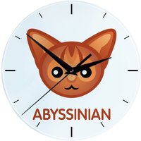Abessinier - MDF-Uhr mit Grafik und Aufschrift der Marke Art-Dog Abessinier - MDF-Uhr mit Grafik und Aufschrift der Marke Art-Dog