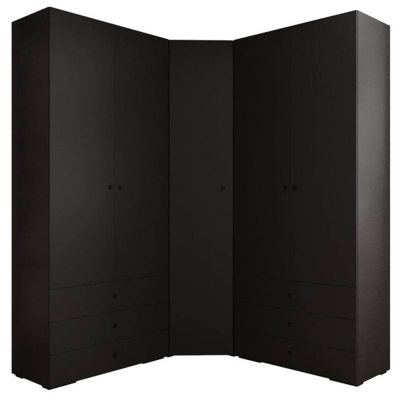 Abiks Möbel GARDEROBEN-SET Schwarz