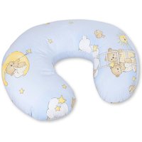 Abnehmbares Sitzsack-Stillkissen - Teddybären auf Blau