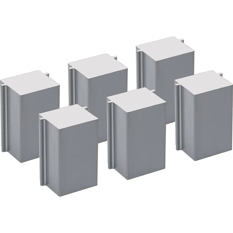 Abstandshalter 4 cm x 2,7 cm x 2 cm Silber 6 Stück