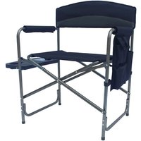 Aga Campingstuhl mit Tisch & Seitentasche Grau / Schwarz – Faltbarer Regiestuhl mit Armlehnen, Aluminiumgestell, bis 100 kg, für Outdoor, Angeln & Aga Campingstuhl mit Tisch & Seitentasche Grau / Schwarz – Faltbarer Regiestuhl mit Armlehnen, Aluminiumgestell, bis 100 kg, für Outdoor, Angeln & von LINDER EXCLUSIV
