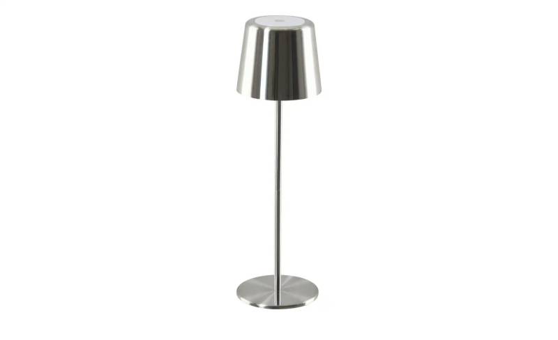 Akku-Tischleuchte  IP44   ¦ silber ¦ Maße (cm): H: 37  Ø: 11